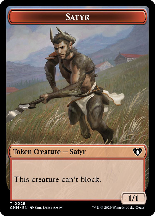 Satyr (0029) // Spirit (0010) Double-Sided Token - Foil